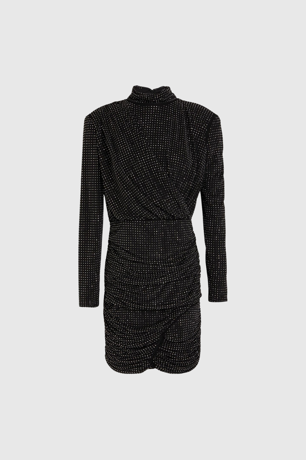 Duaa High Neck Rhinestone Mini Dress