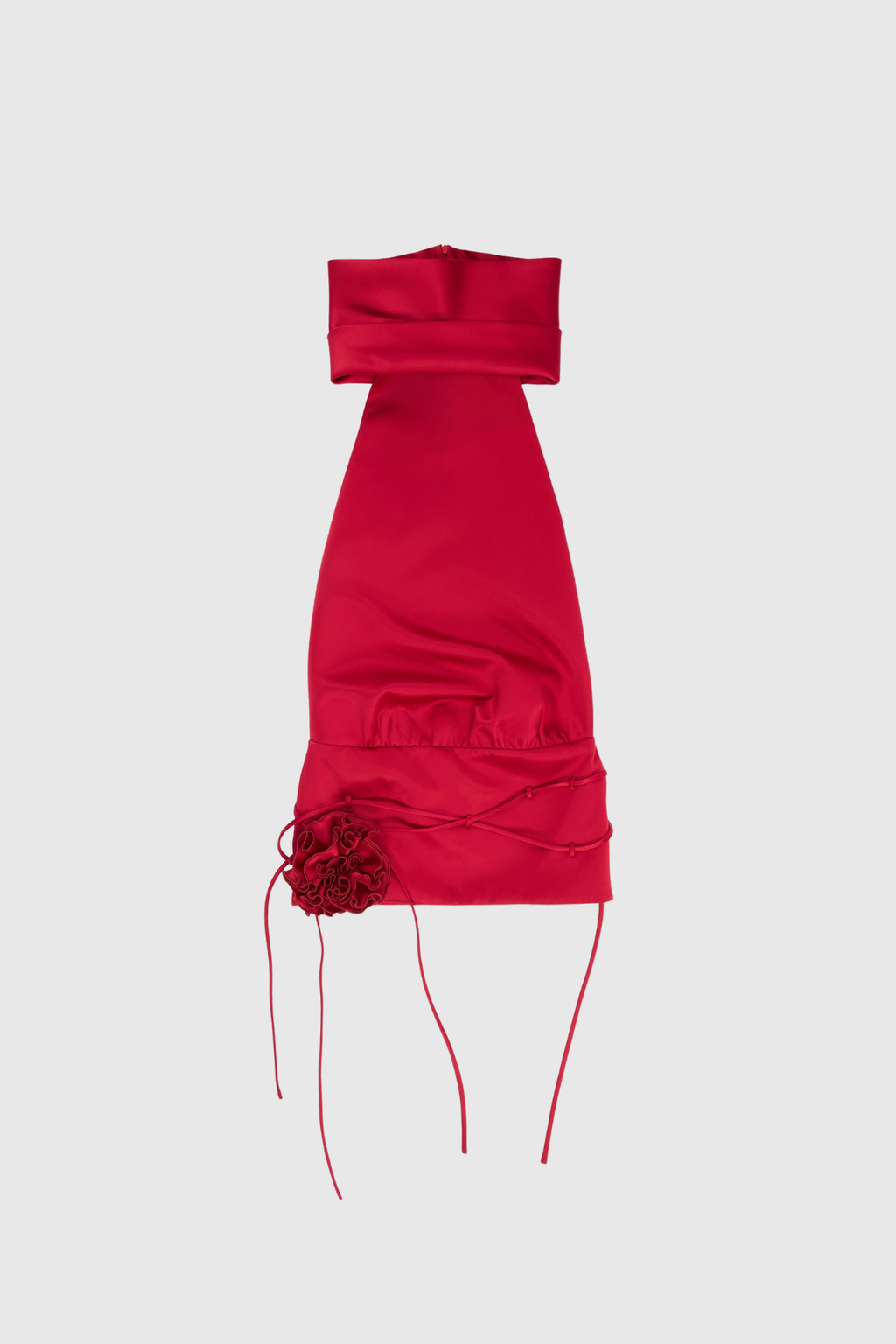 Diyan Funnel Neck Backless Flower Mini Dress