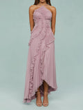 Amber | Ros¨¦ Ruffle Elegance Gown