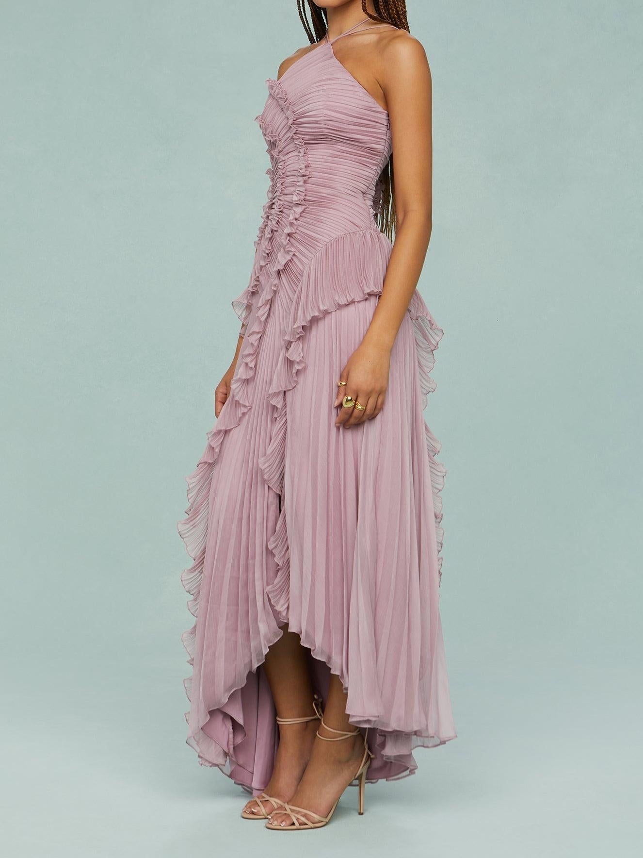Amber | Ros¨¦ Ruffle Elegance Gown