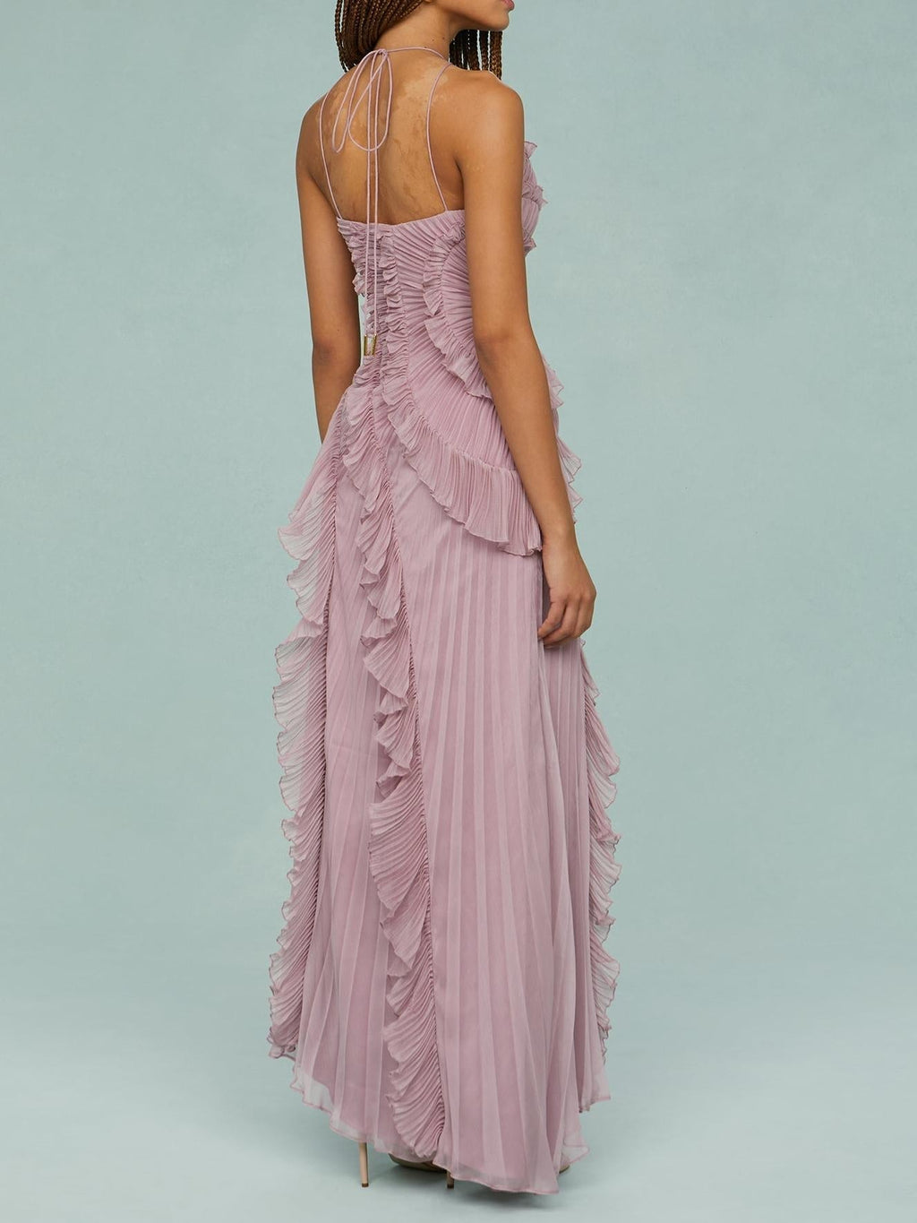 Amber | Ros¨¦ Ruffle Elegance Gown