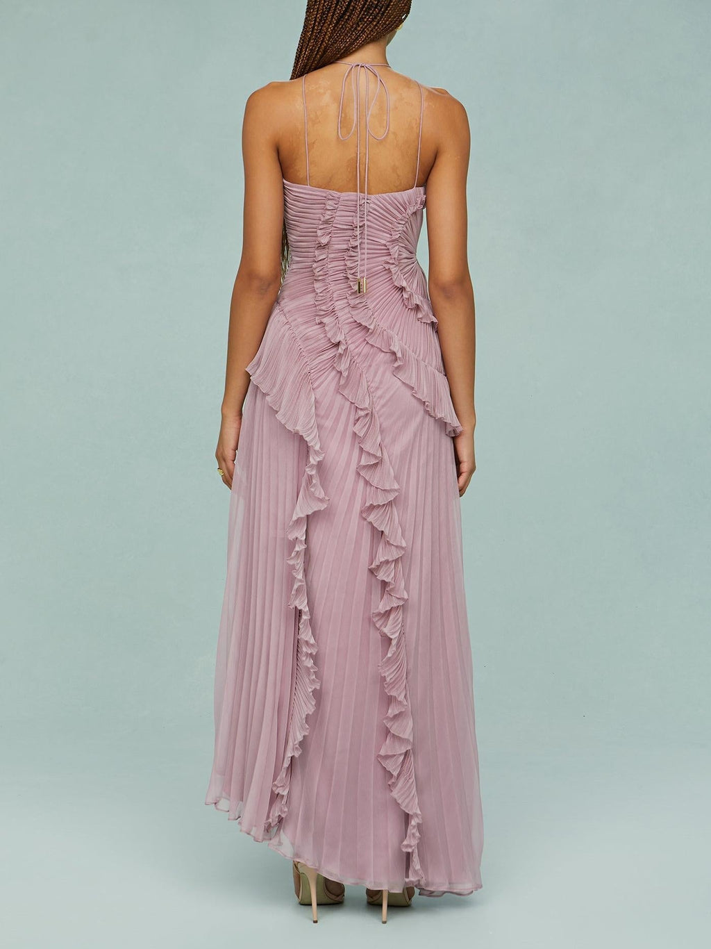 Amber | Ros¨¦ Ruffle Elegance Gown