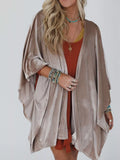 Open Front Draped Sleeve Cardigan