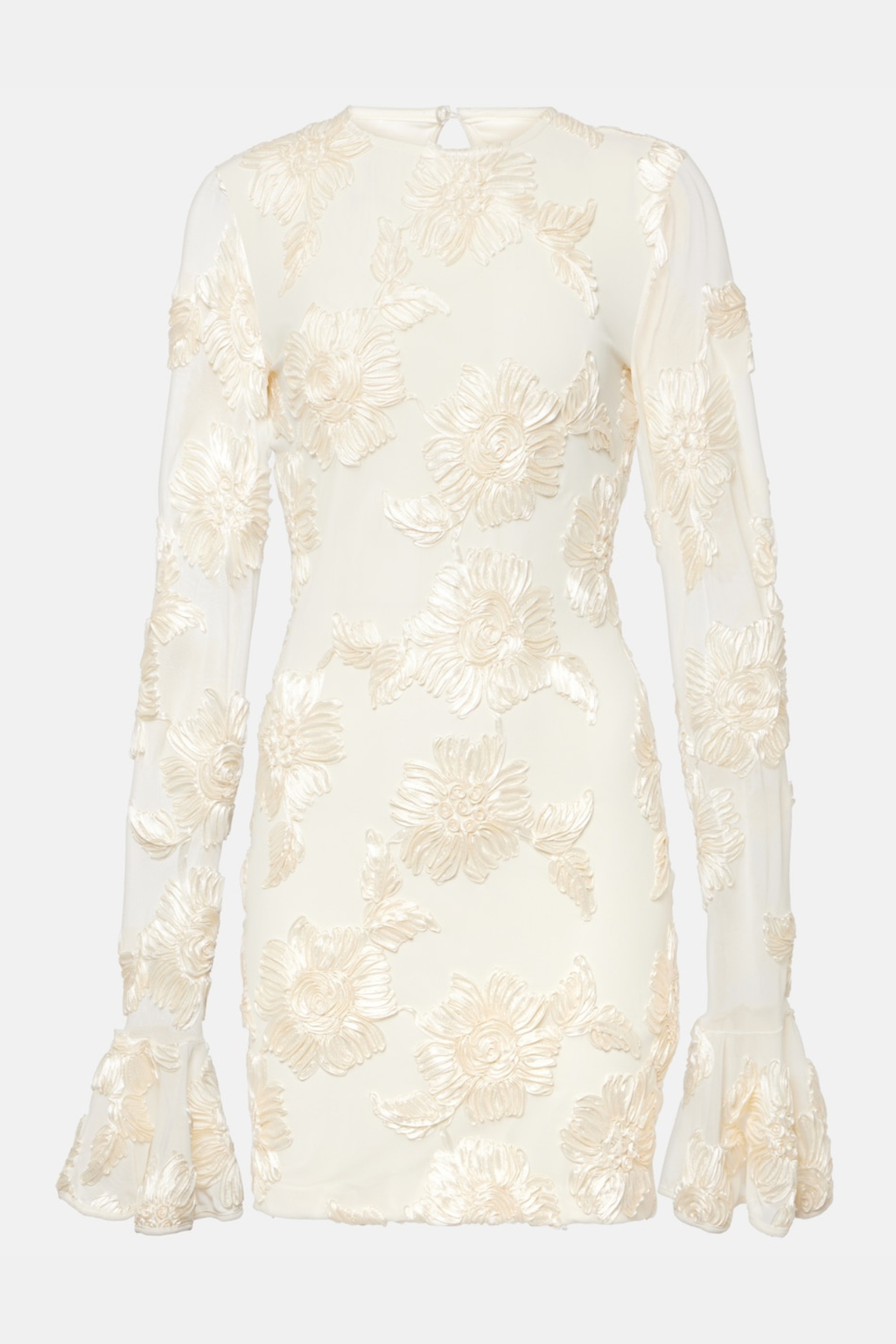 Ajaxm Floral Appliqu¨¦ Backless Mini Dress