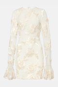 Ajaxm Floral Appliqu¨¦ Backless Mini Dress