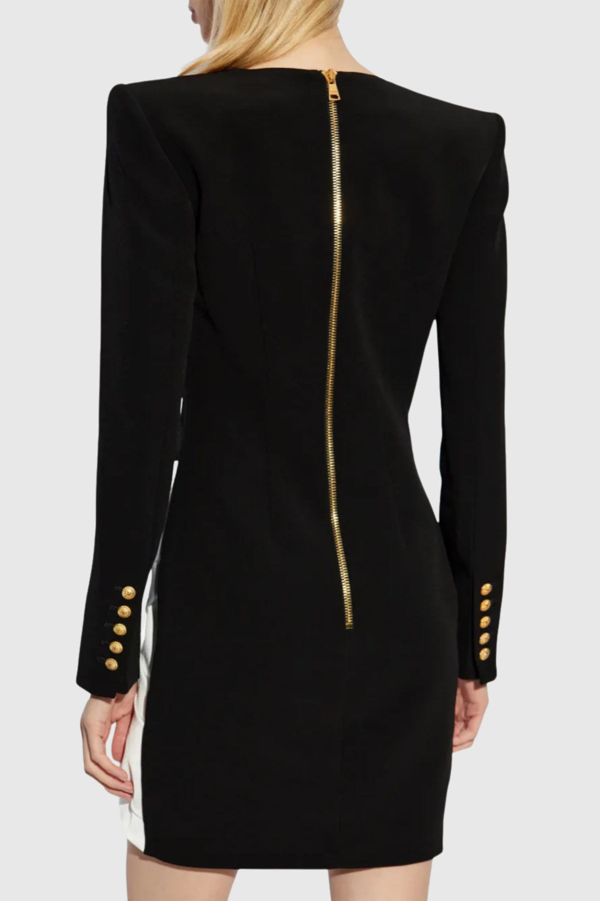 Alouete Two-tone Pleated Satin Mini Dress