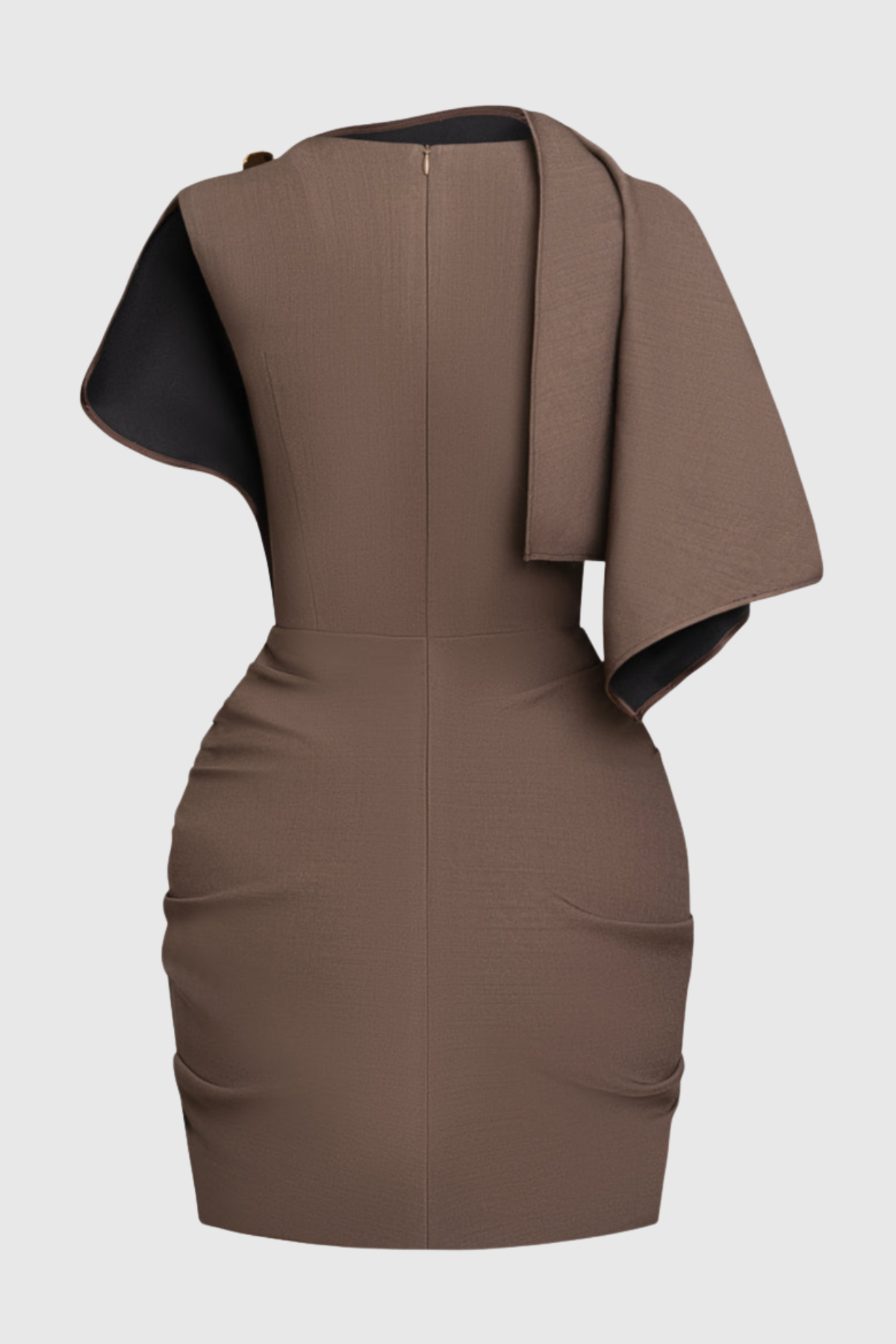 Baruca Asymmetric Draped Mini Dress