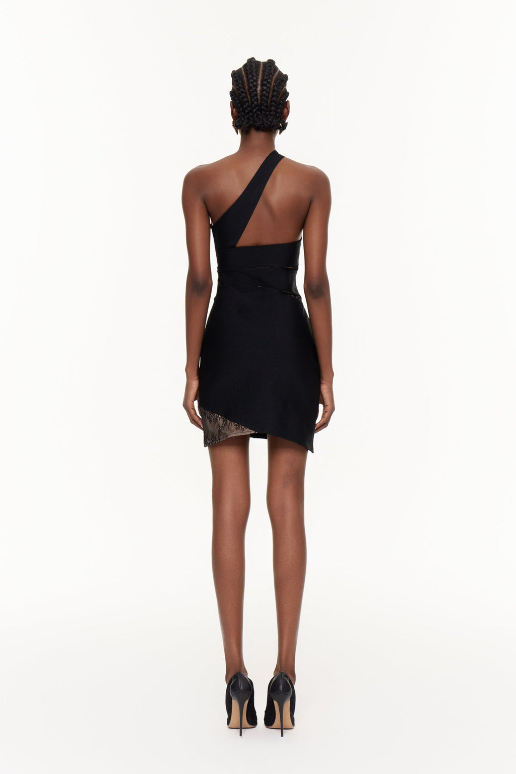 Bidelia Lace One Shouder Bandage Mini Dress