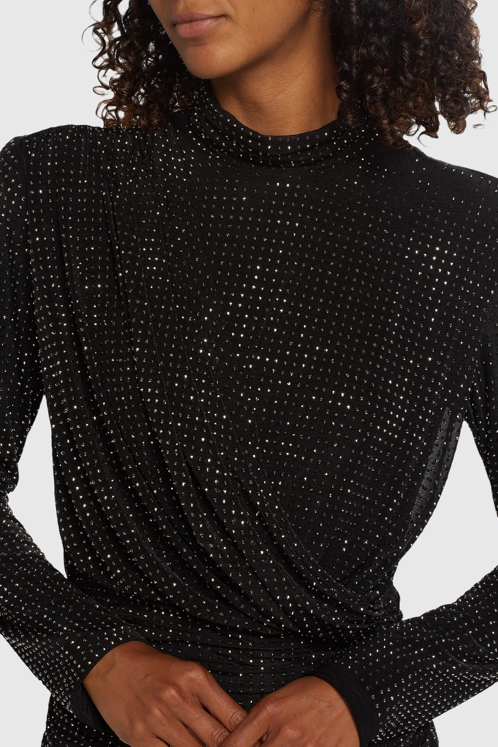 Callaha Crystal Embellished Ruched Mini Dress