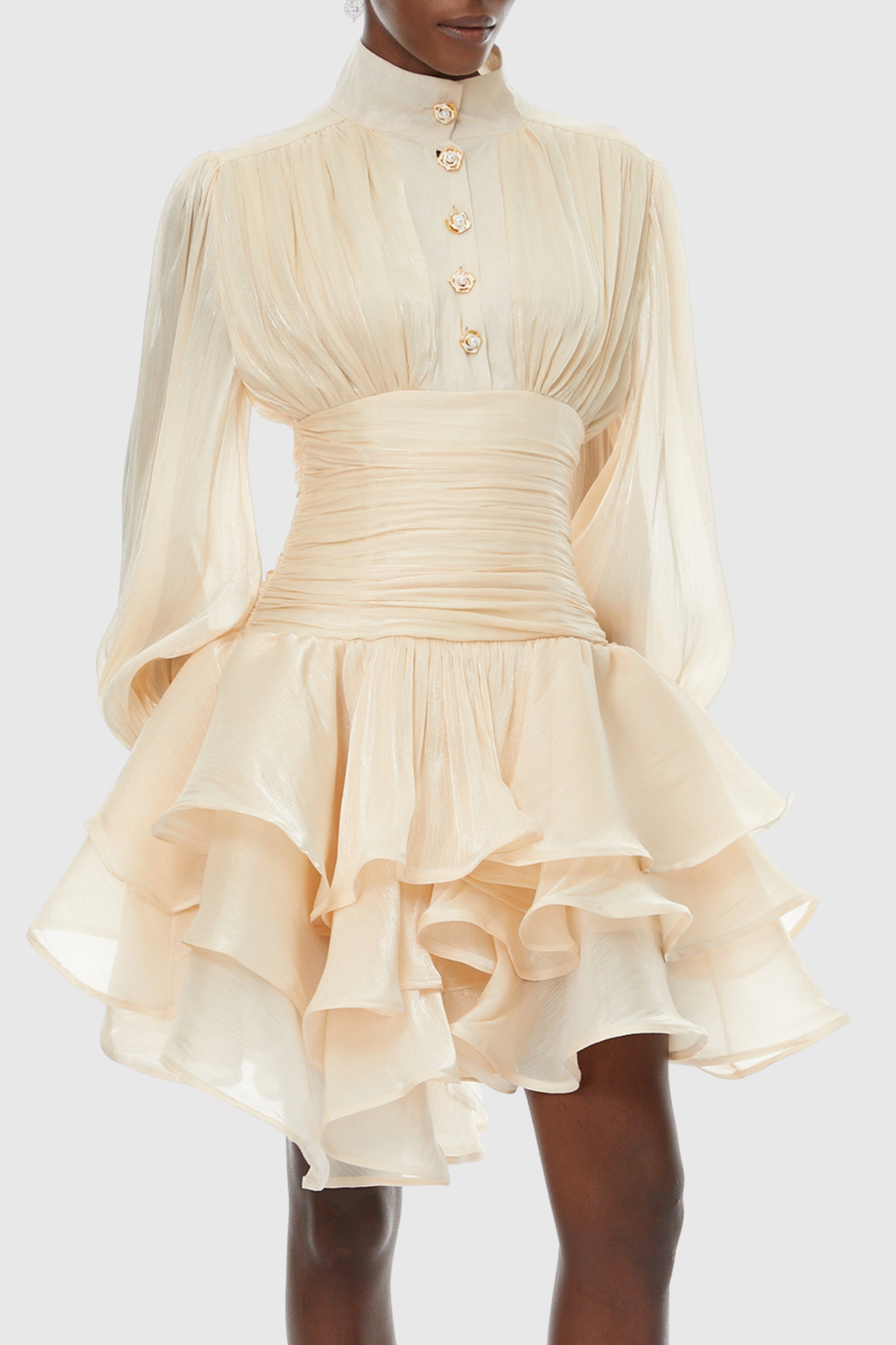Camils Ruffle Ruched Mini Dress