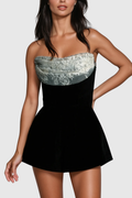 Claretta Strapless Lace Mini Dress