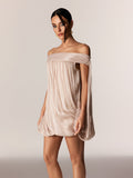 Davonte Off Shoulder Ruch Mini Dress