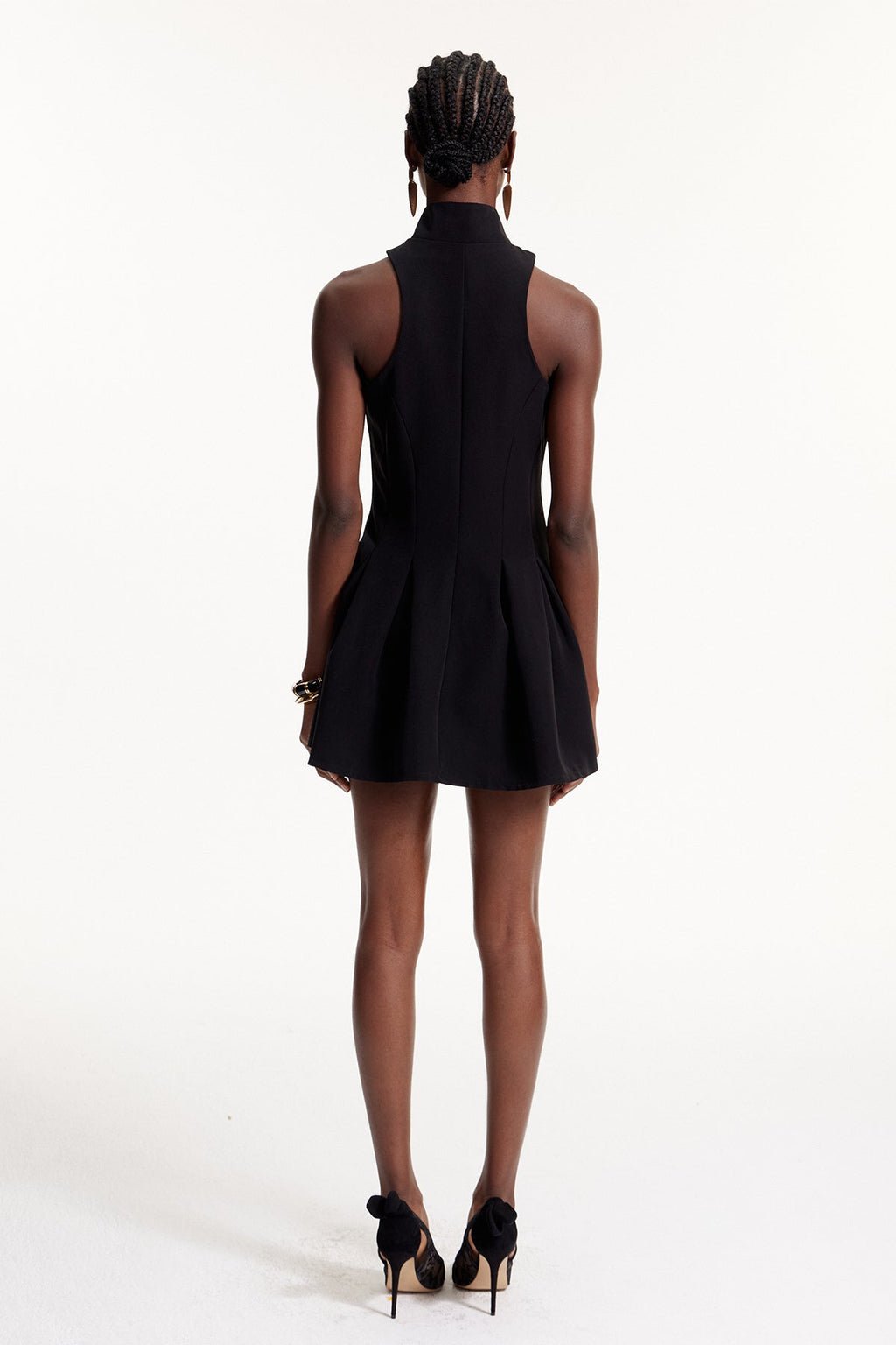 Deborah Sleeveless Zipper Mini Dress