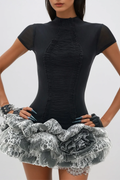 Deonte Ruch Lace Puffy Mini Dress