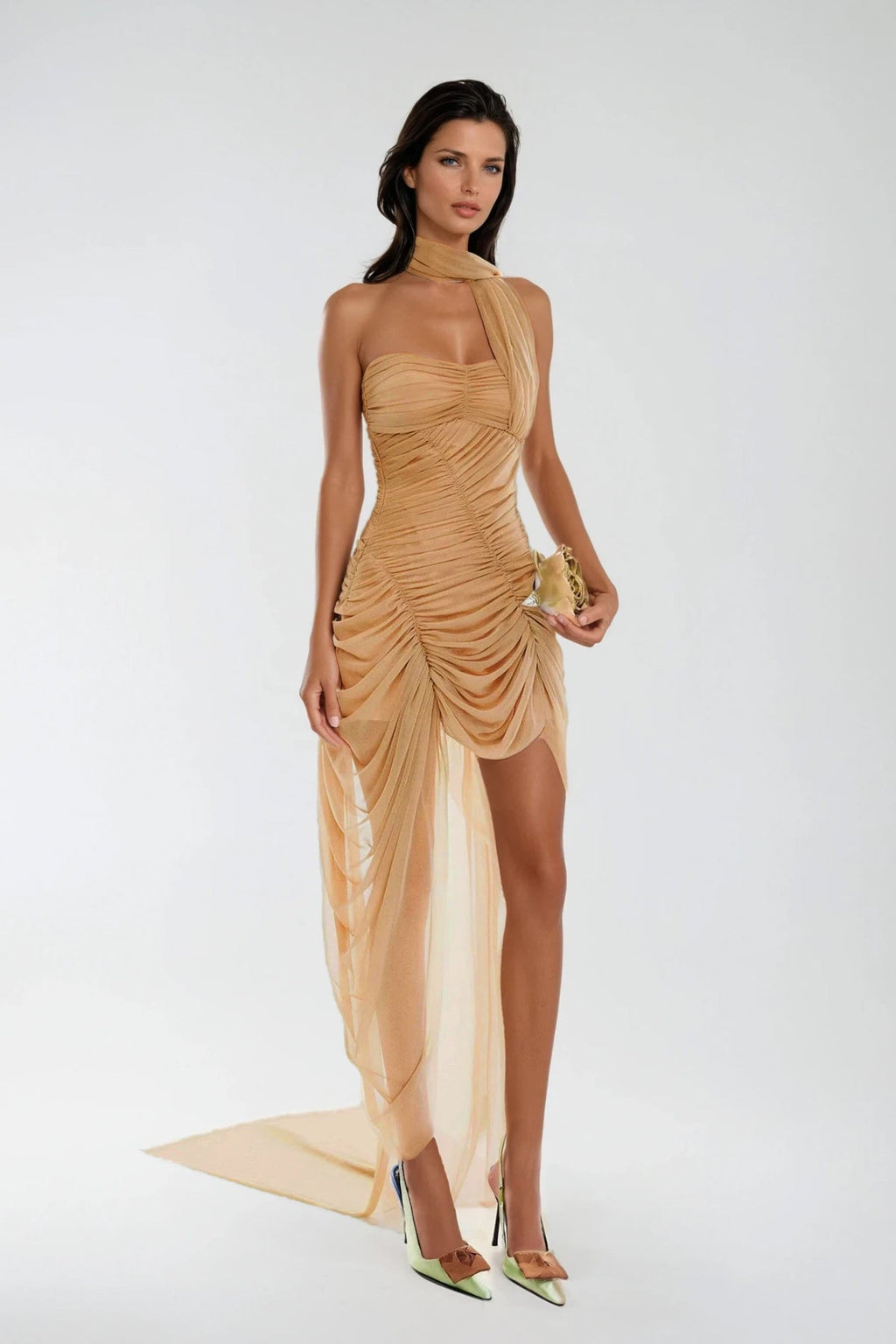 Desta Deconstruct Ruch Scarf Mini Dress