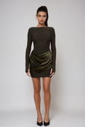 Diethelm Long Sleeve Ruch Mini Dress