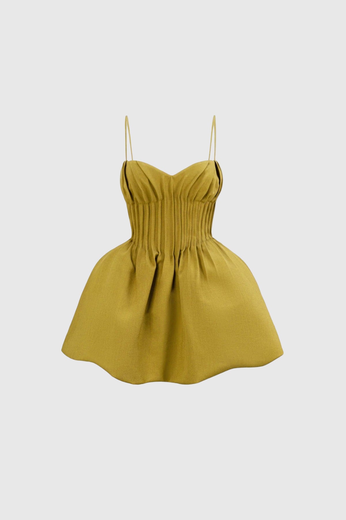 Dilara Spaghetti Ruch Bubble Mini Dress