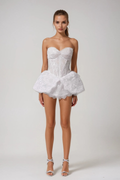 Donal Strapless Corset Lace Mini Dress