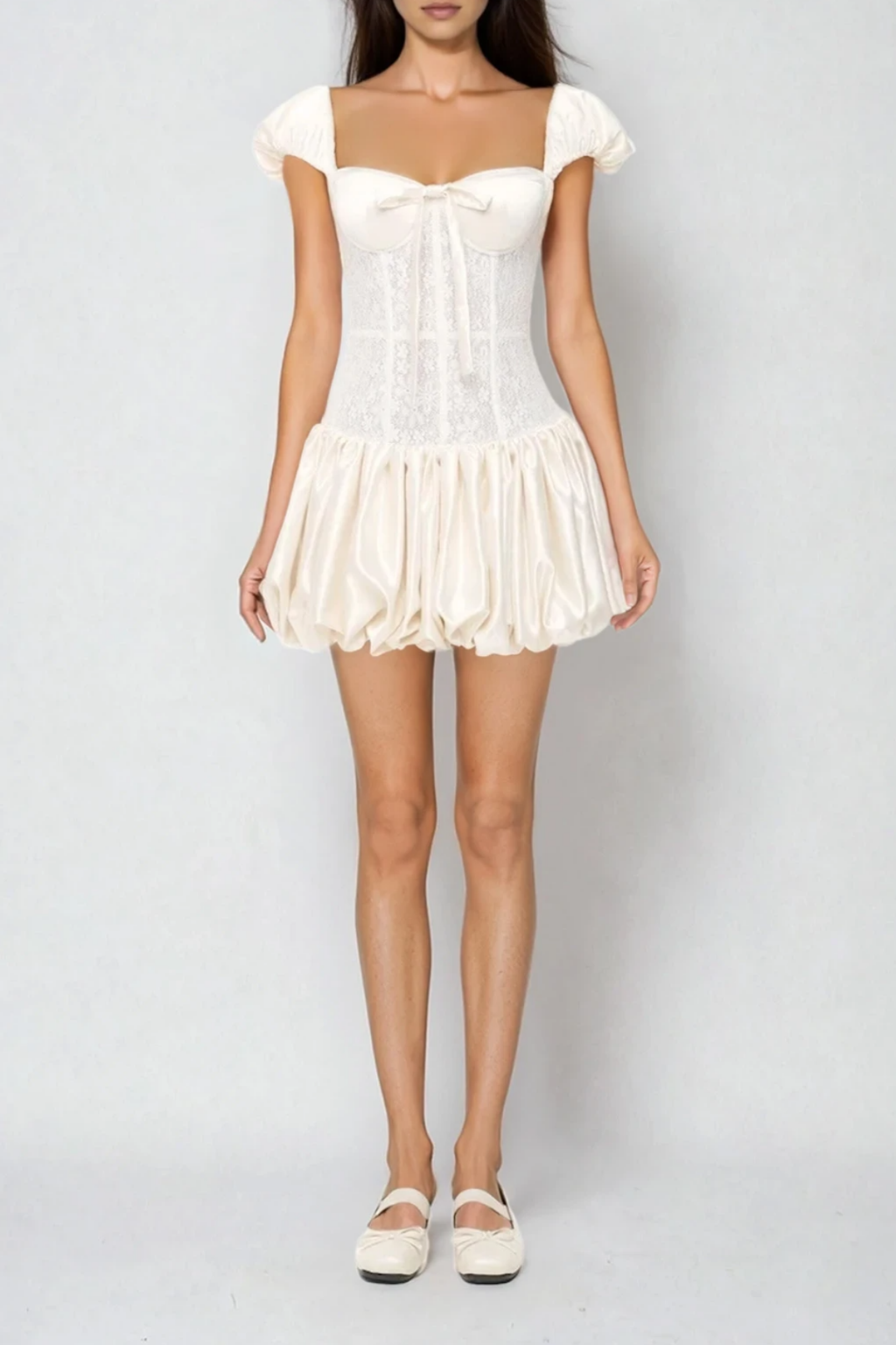 Durga Lace Corset Bubble Mini Dress