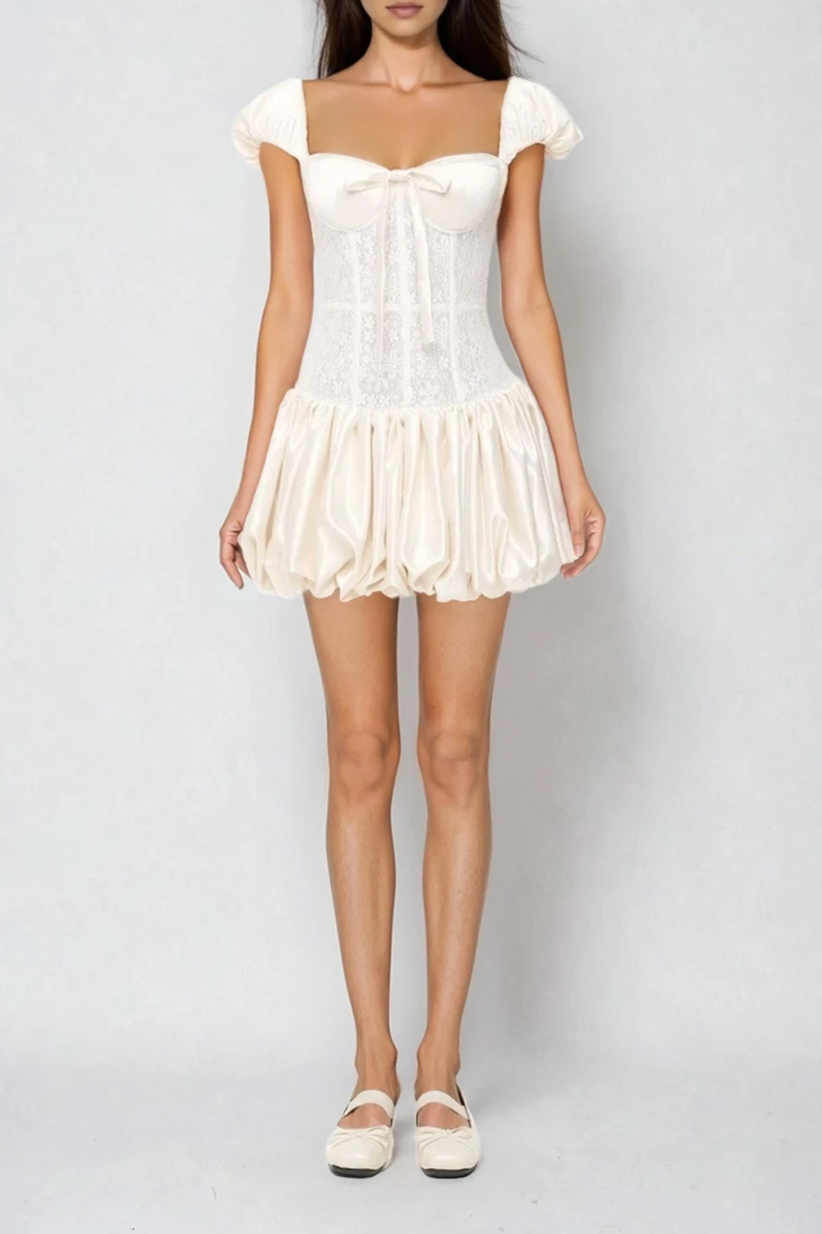 Durga Lace Corset Bubble Mini Dress