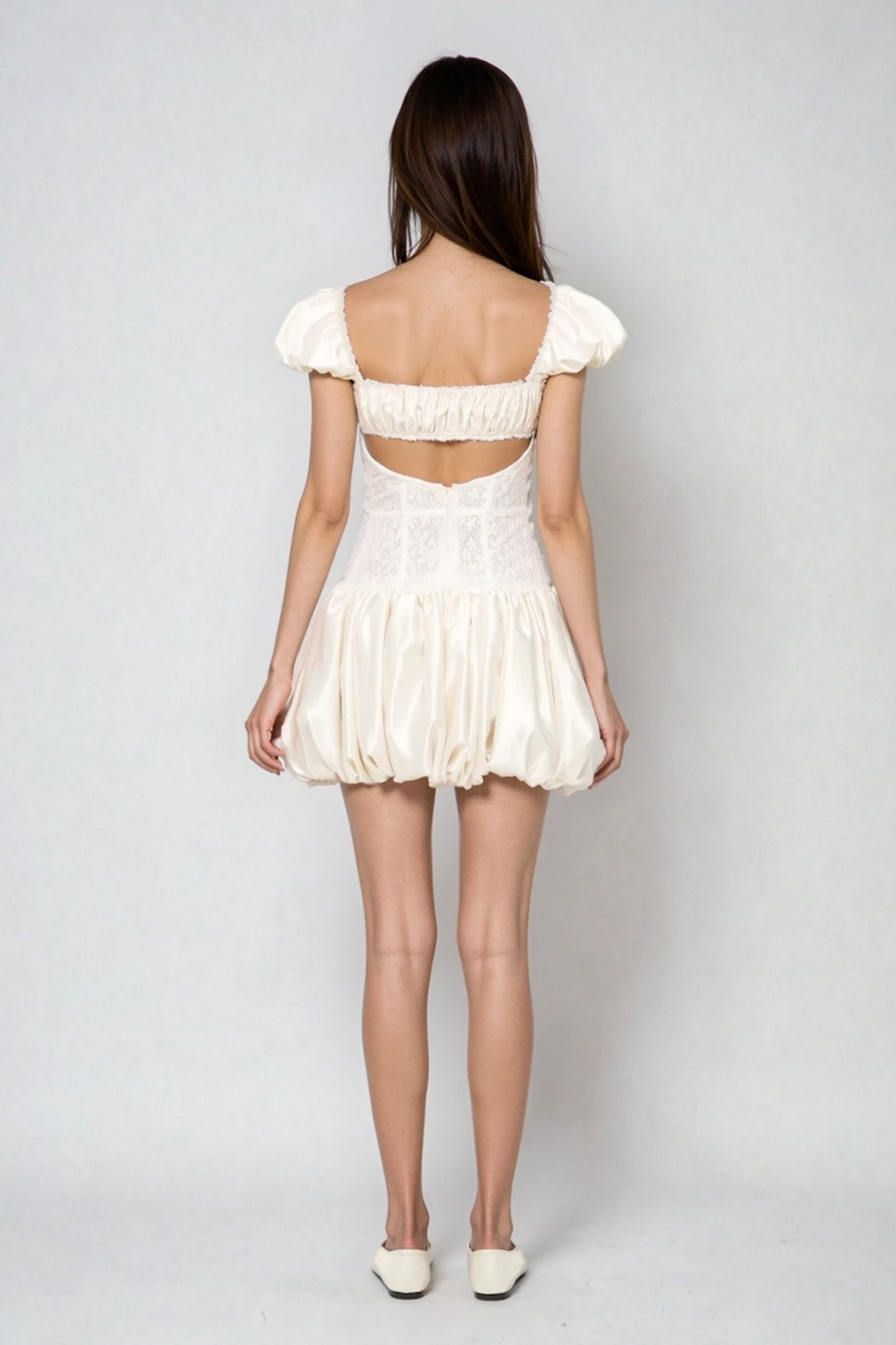 Durga Lace Corset Bubble Mini Dress