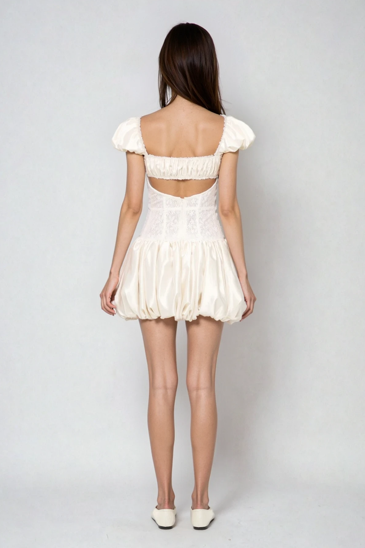 Durga Lace Corset Bubble Mini Dress