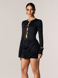 Eddie Ruch Cutout Mini Dress In Black