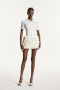 Edmao Flower Ruch Mini Dress