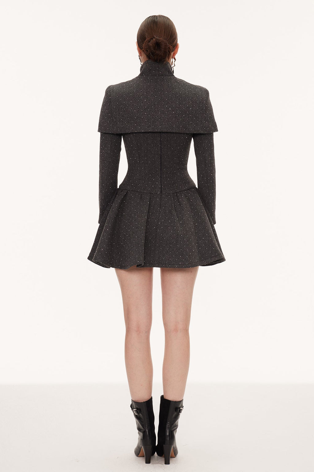 Eirwen Shawl Ruffle Mini Dress