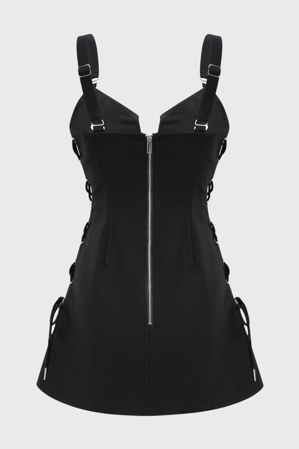 Eiya Lace Up Mini Dress - Black