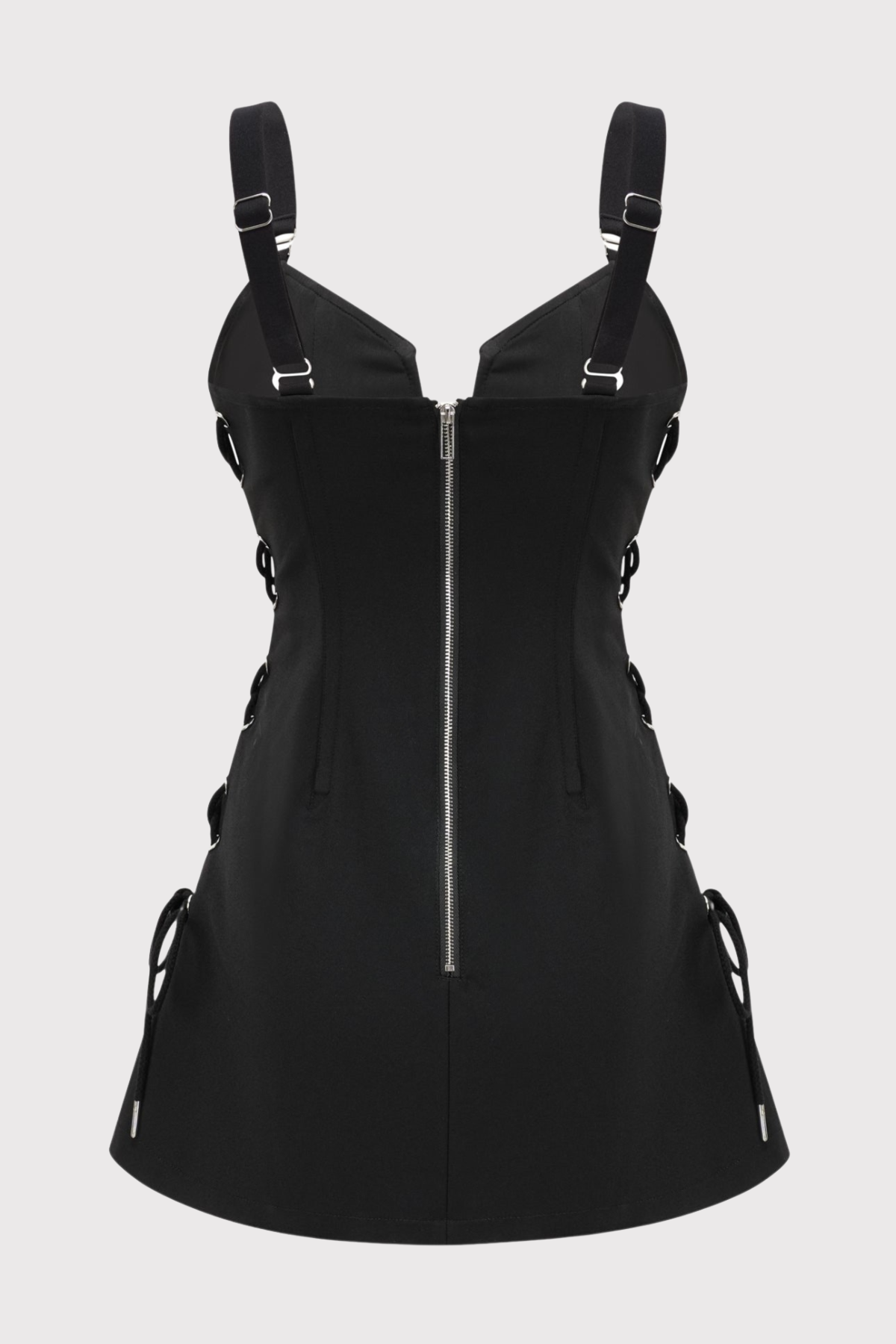 Eiya Lace Up Mini Dress - Black