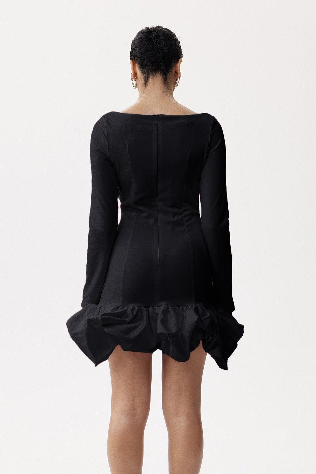 Eleonor Ruch Drop Waist Mini Dress In Black