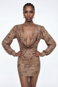 Ely Cowl Neck Mini Dress