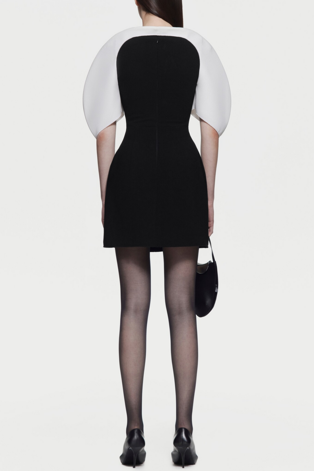 Esai Puff Sleeve Contrast Mini Dress