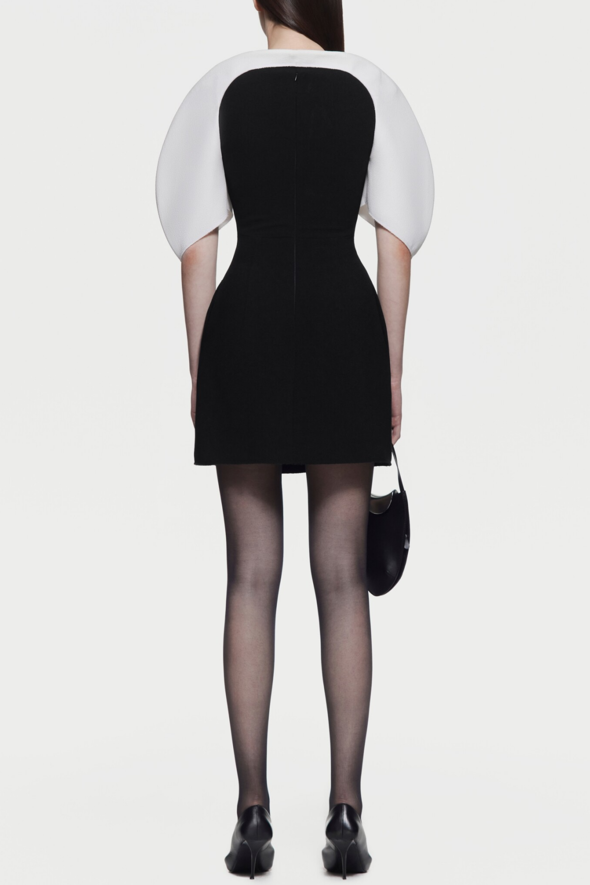 Esai Puff Sleeve Contrast Mini Dress