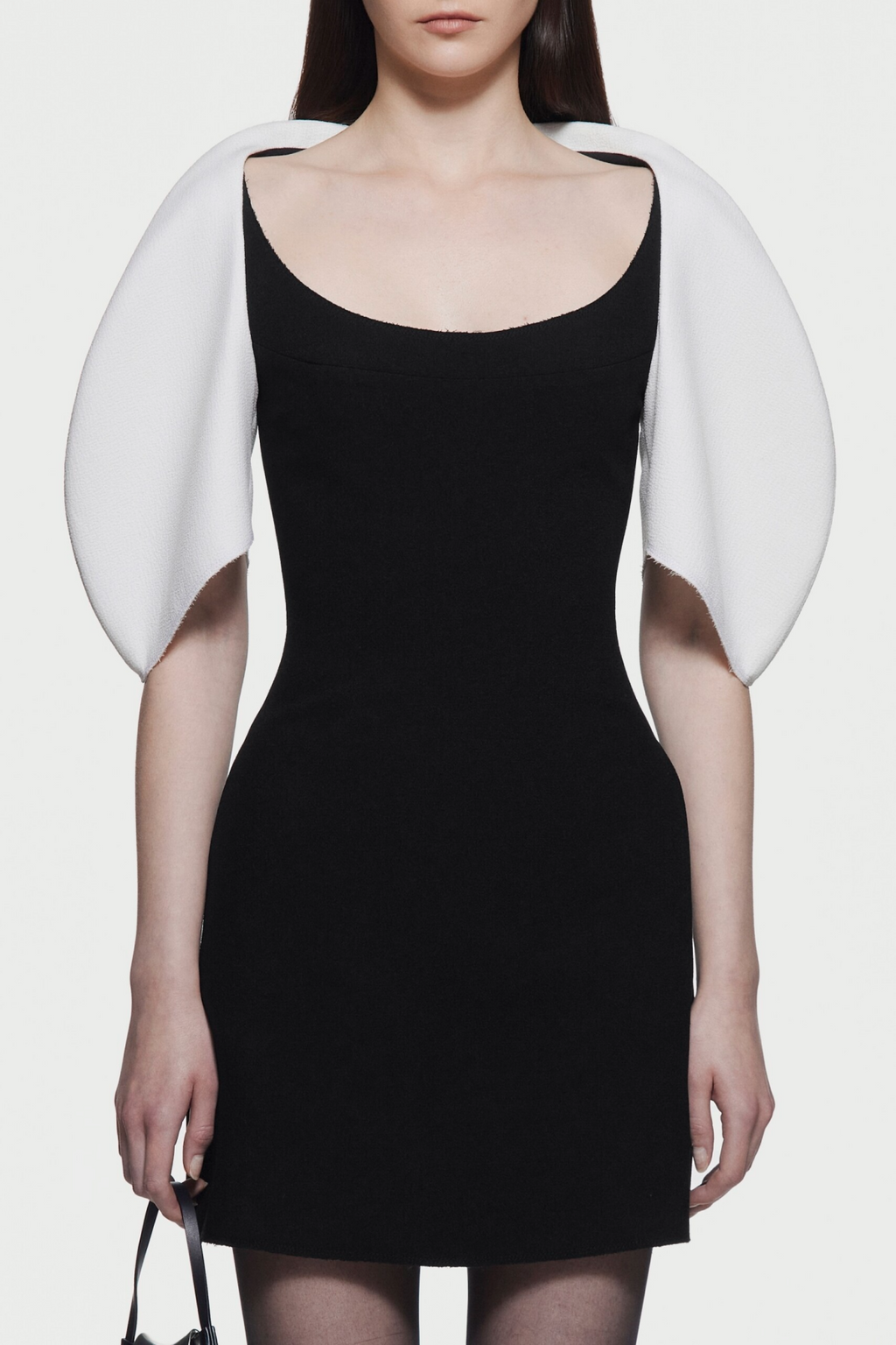Esai Puff Sleeve Contrast Mini Dress