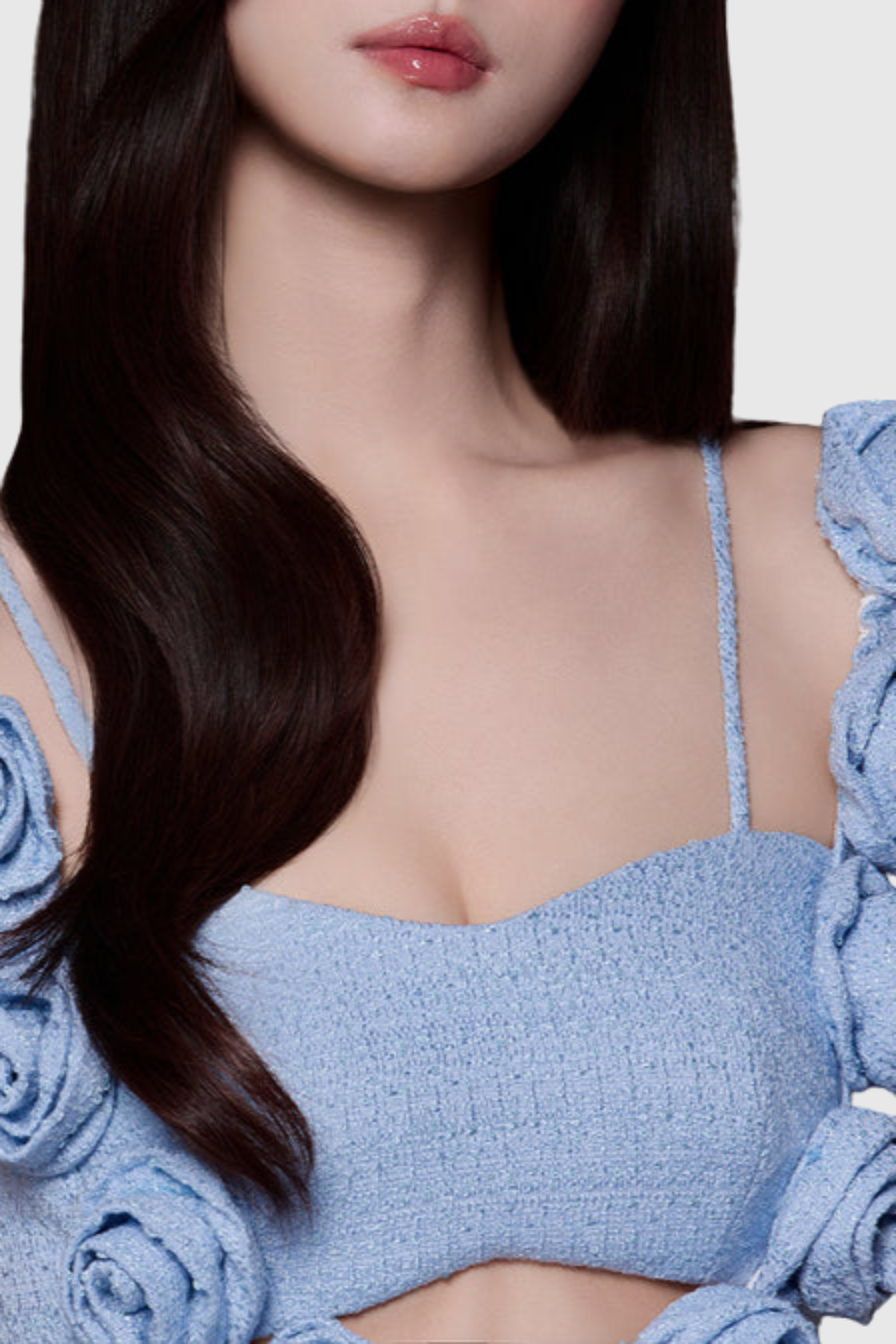 Ewano Floral Appliqu¨¦ Cutout Tweed Mini Dress
