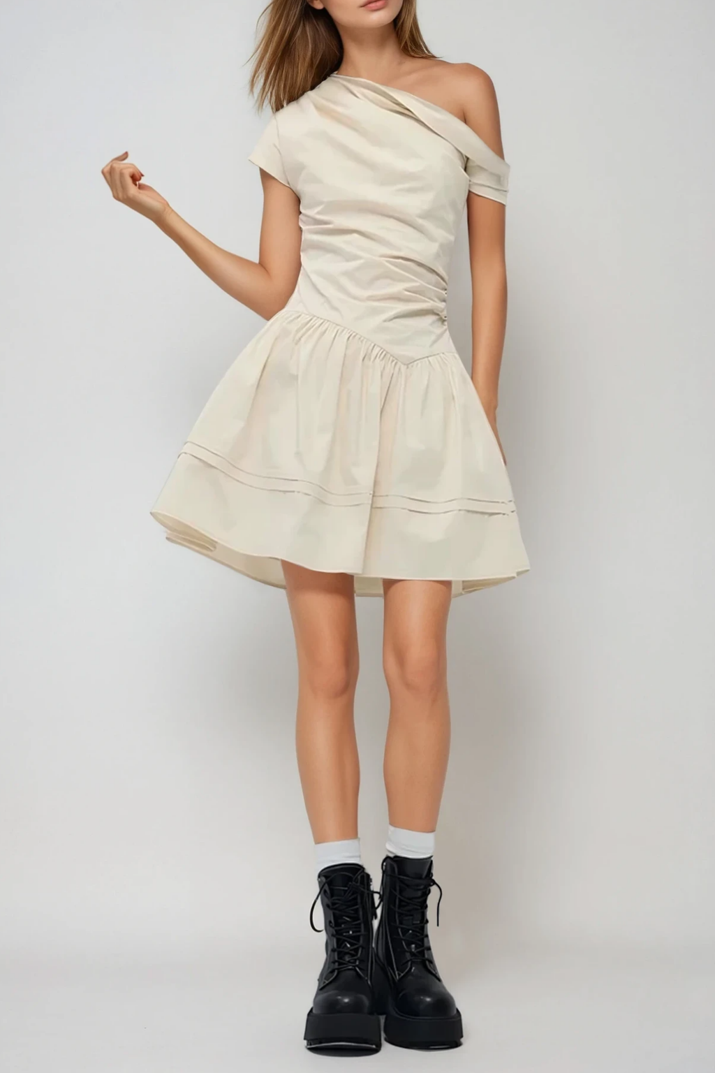Fabianus Ruch One Shoulder Mini Dress