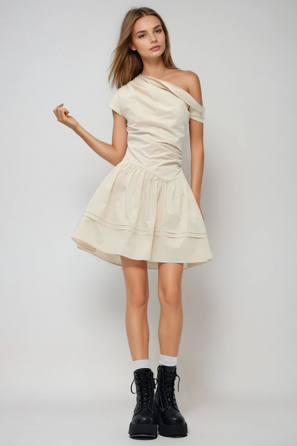 Fabianus Ruch One Shoulder Mini Dress