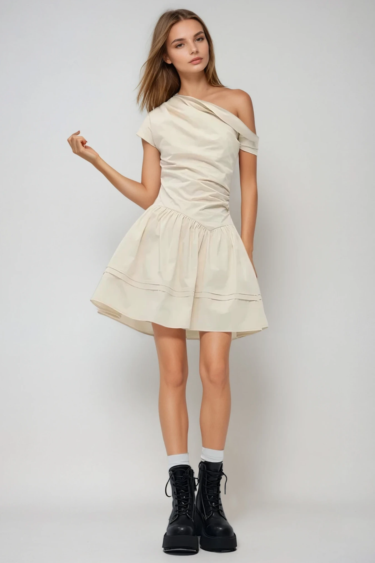Fabianus Ruch One Shoulder Mini Dress
