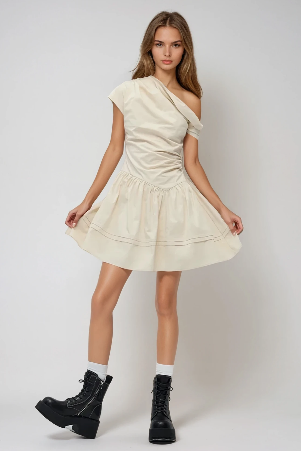 Fabianus Ruch One Shoulder Mini Dress