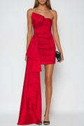 Fahima Bow Draped Skirt Mini Dress