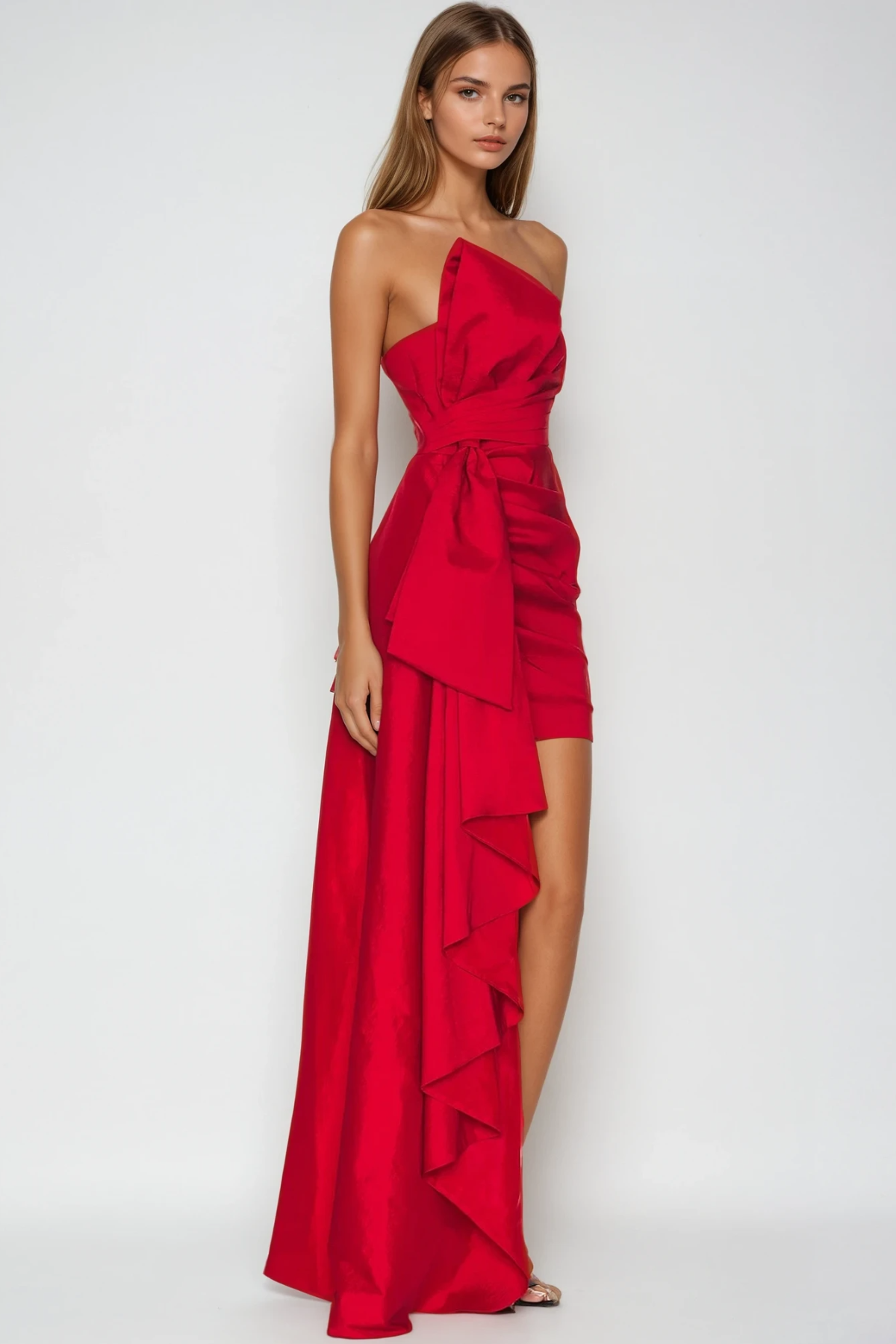 Fahima Bow Draped Skirt Mini Dress