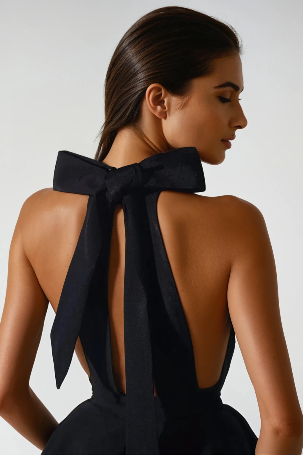 Fairuz Backless Tie Up Mini Dress