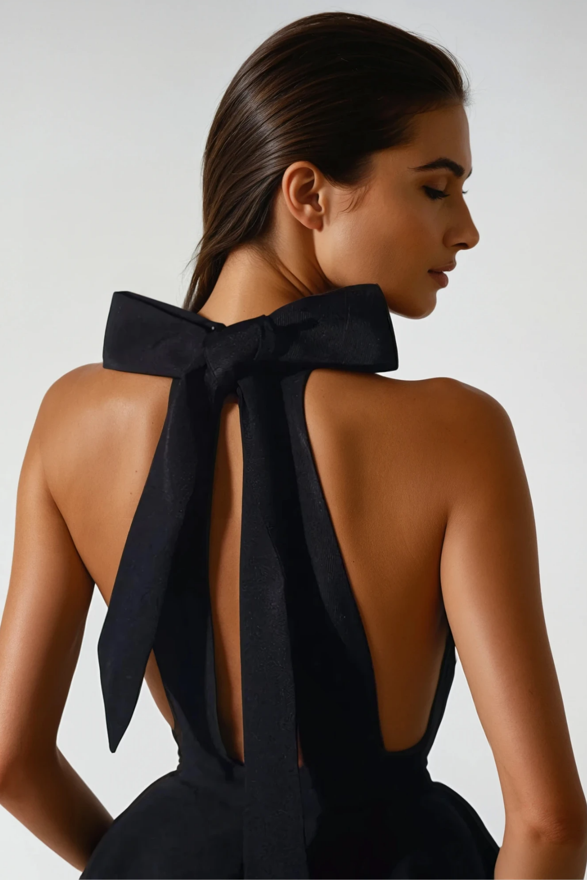 Fairuz Backless Tie Up Mini Dress