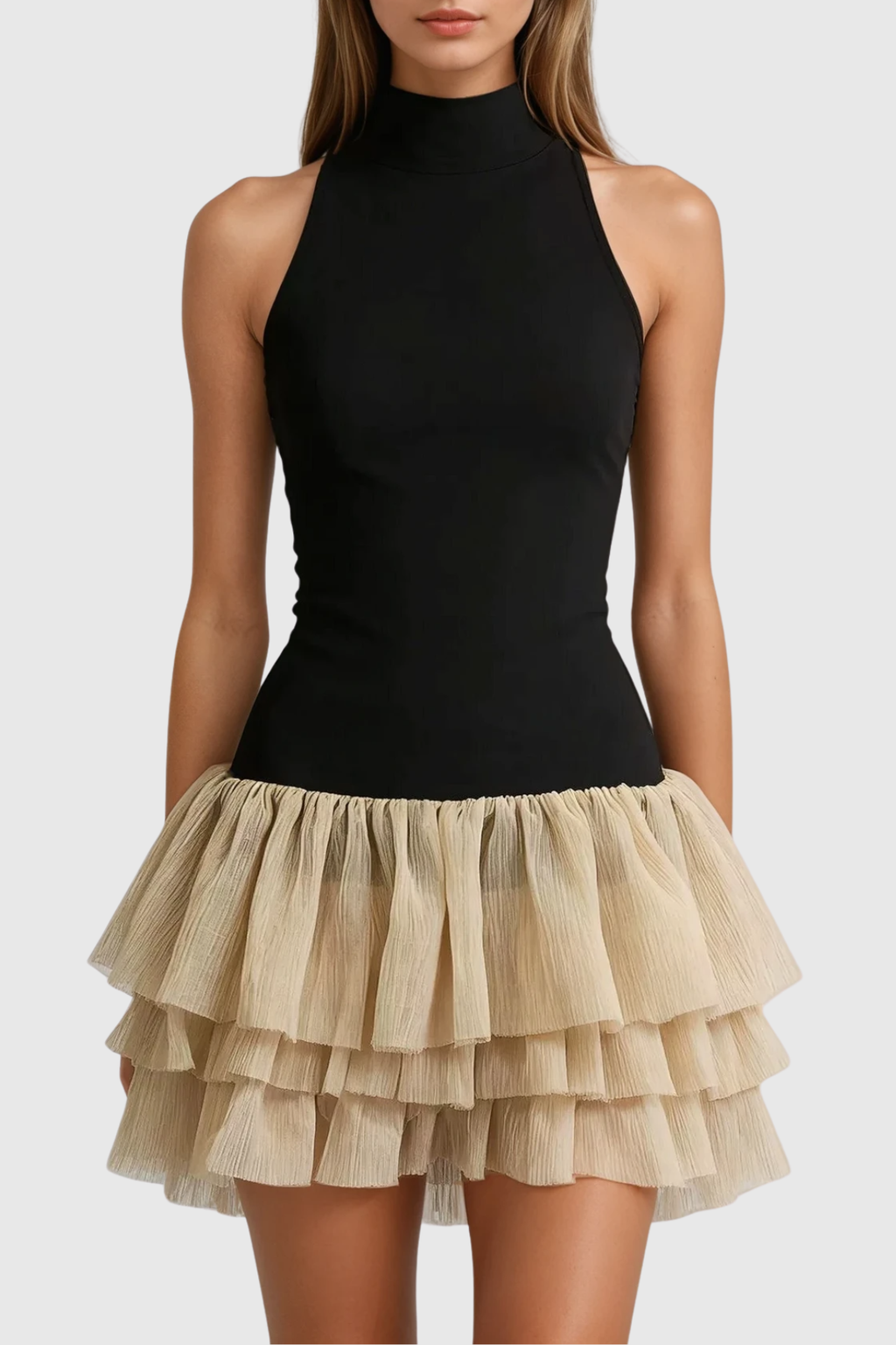 Faithe Tank Top Ruffle Mini Dress