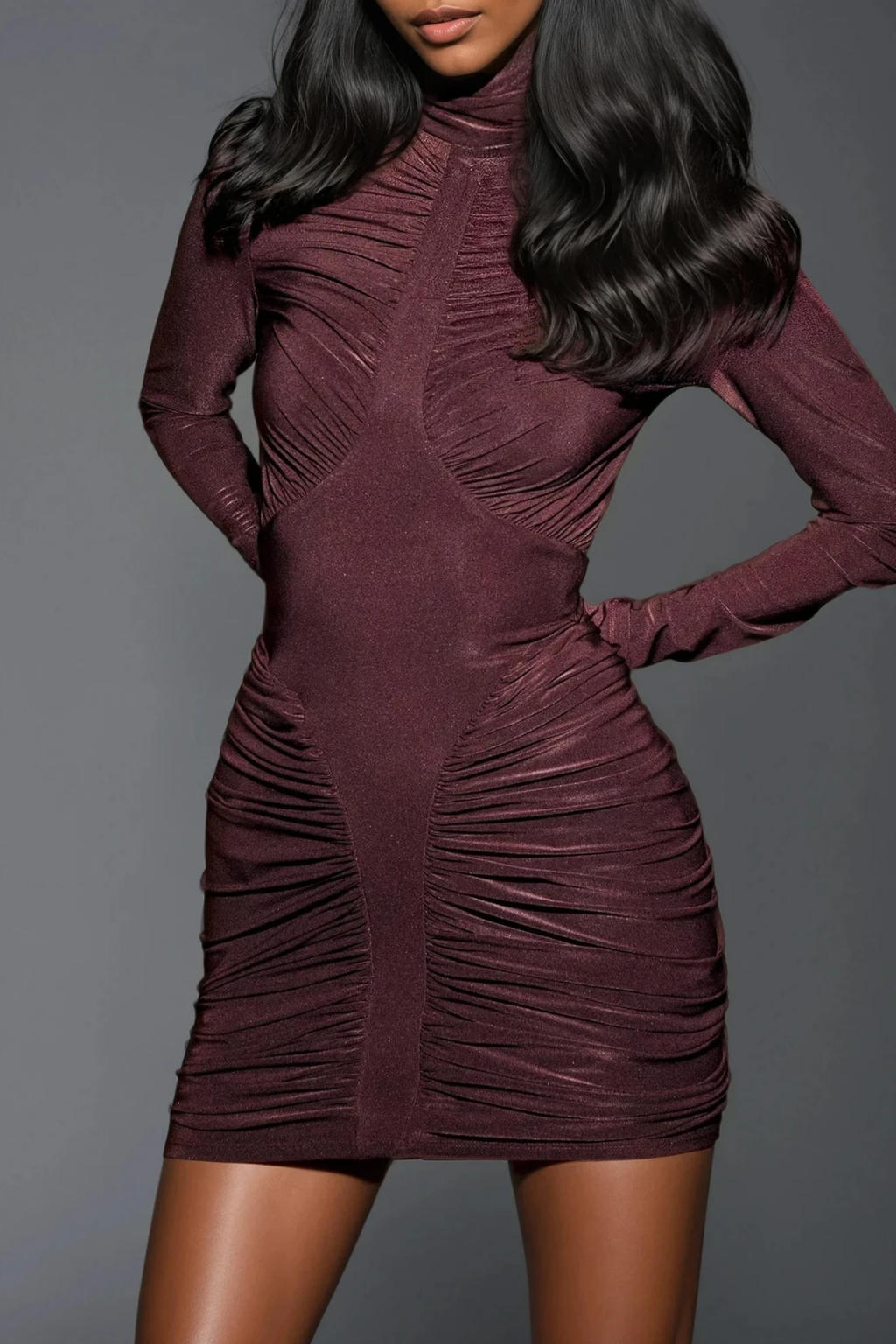 Fajr Backless Ruch Mini Dress