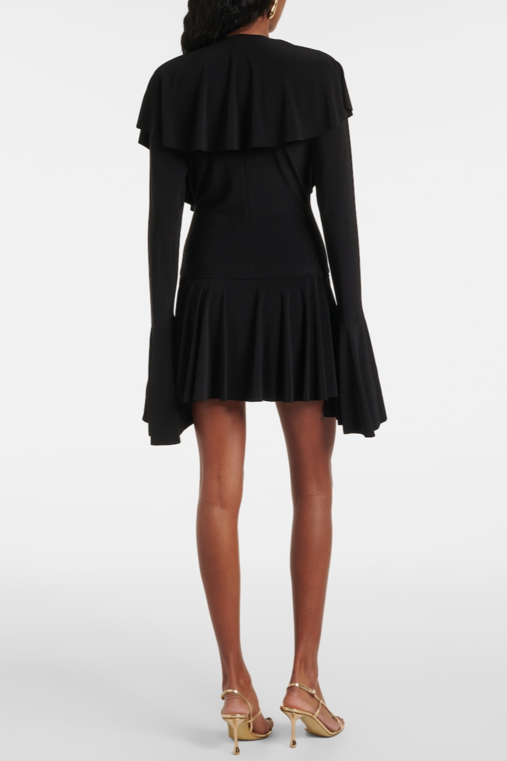Hathay Ruffle Mini Dress - Black