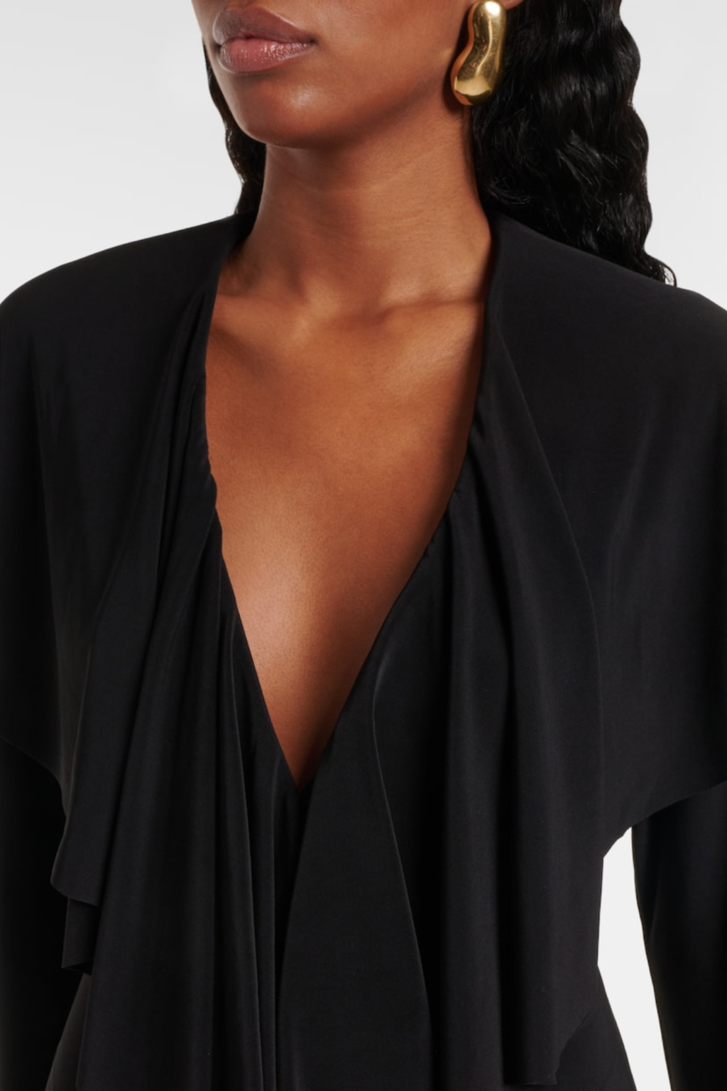 Hathay Ruffle Mini Dress - Black