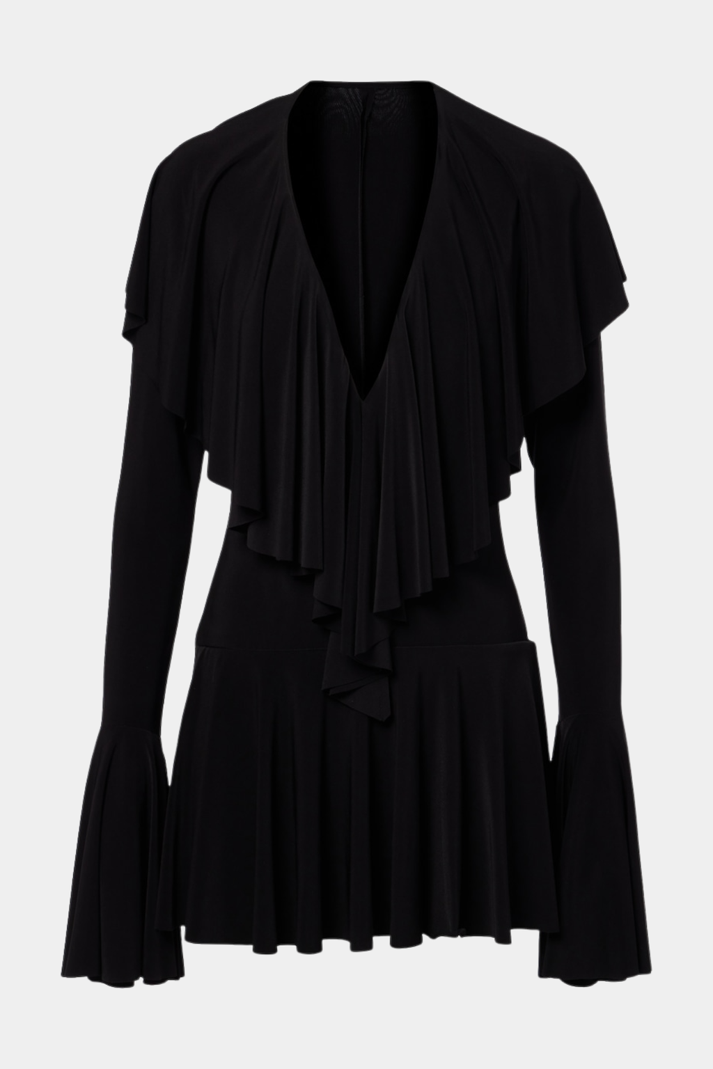 Hathay Ruffle Mini Dress - Black